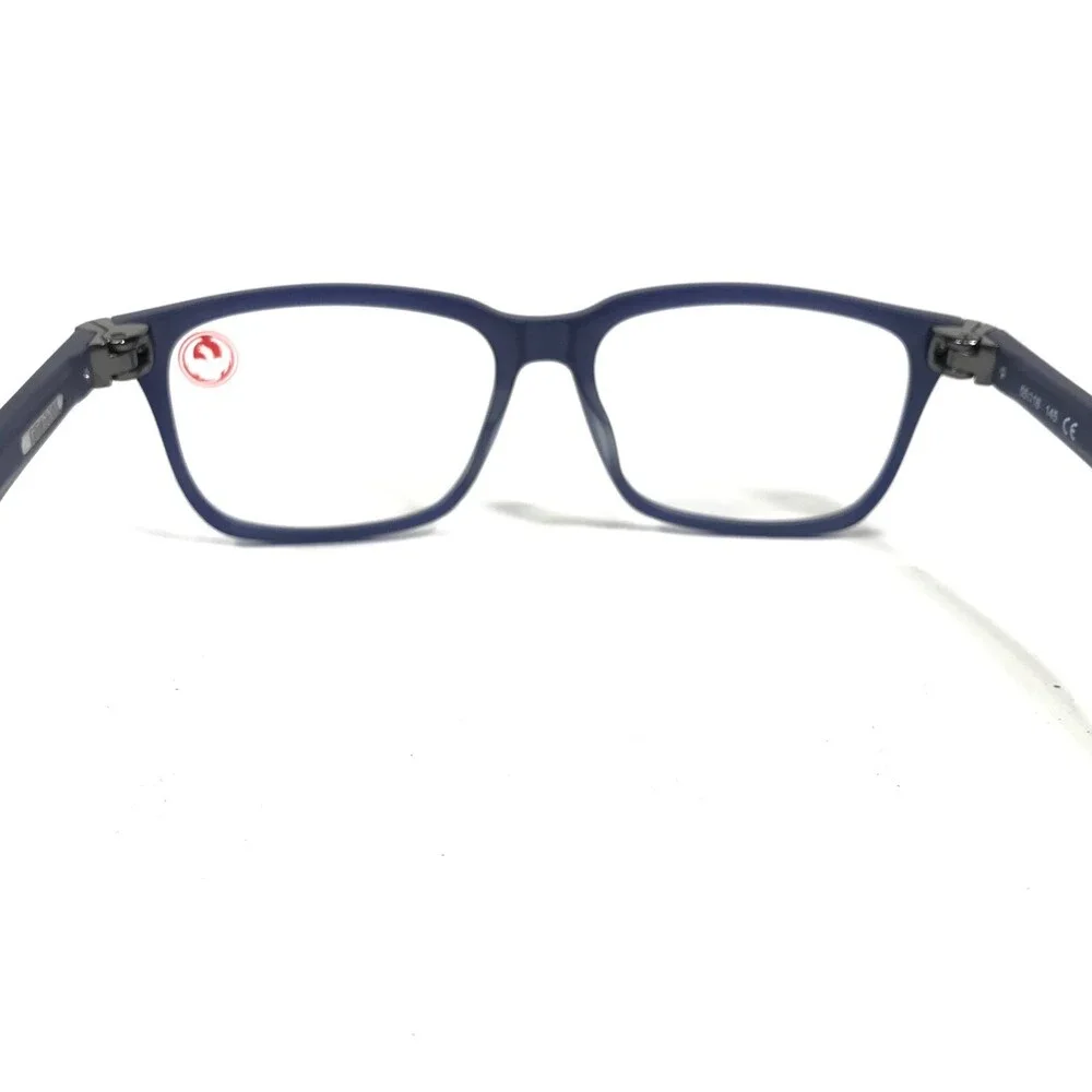 Dragon Eyeglasses Frames DR123 400 Blake Blue Square Full Rim 55-16-145